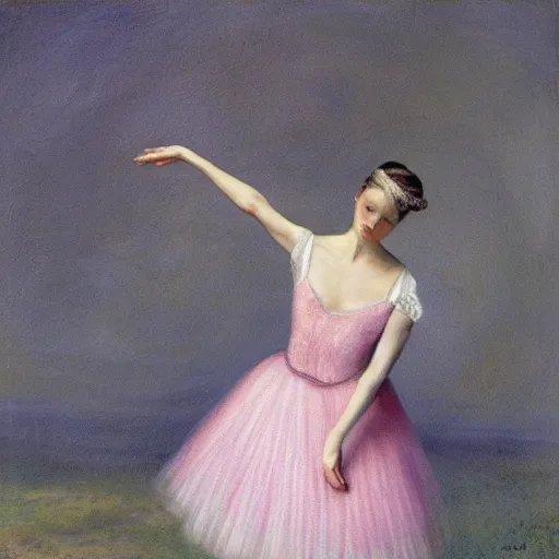 Prompt: ballerina, painted by alfred stephens