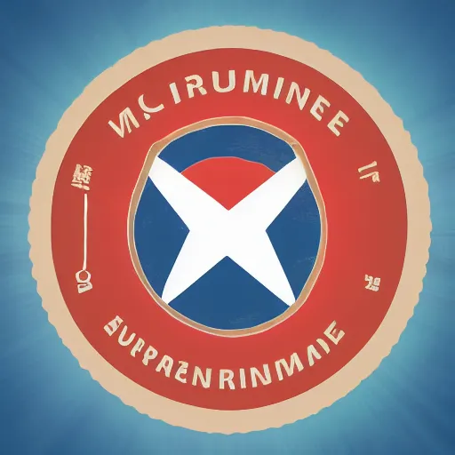 Image similar to modern logo, simplified, railgun, anime.