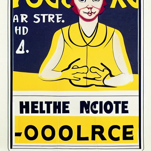 Prompt: year 1 9 2 8 health advice poster for monkeypox. gold accent