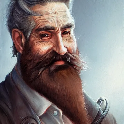 Image similar to a man with a beard, drawn by Tony sart