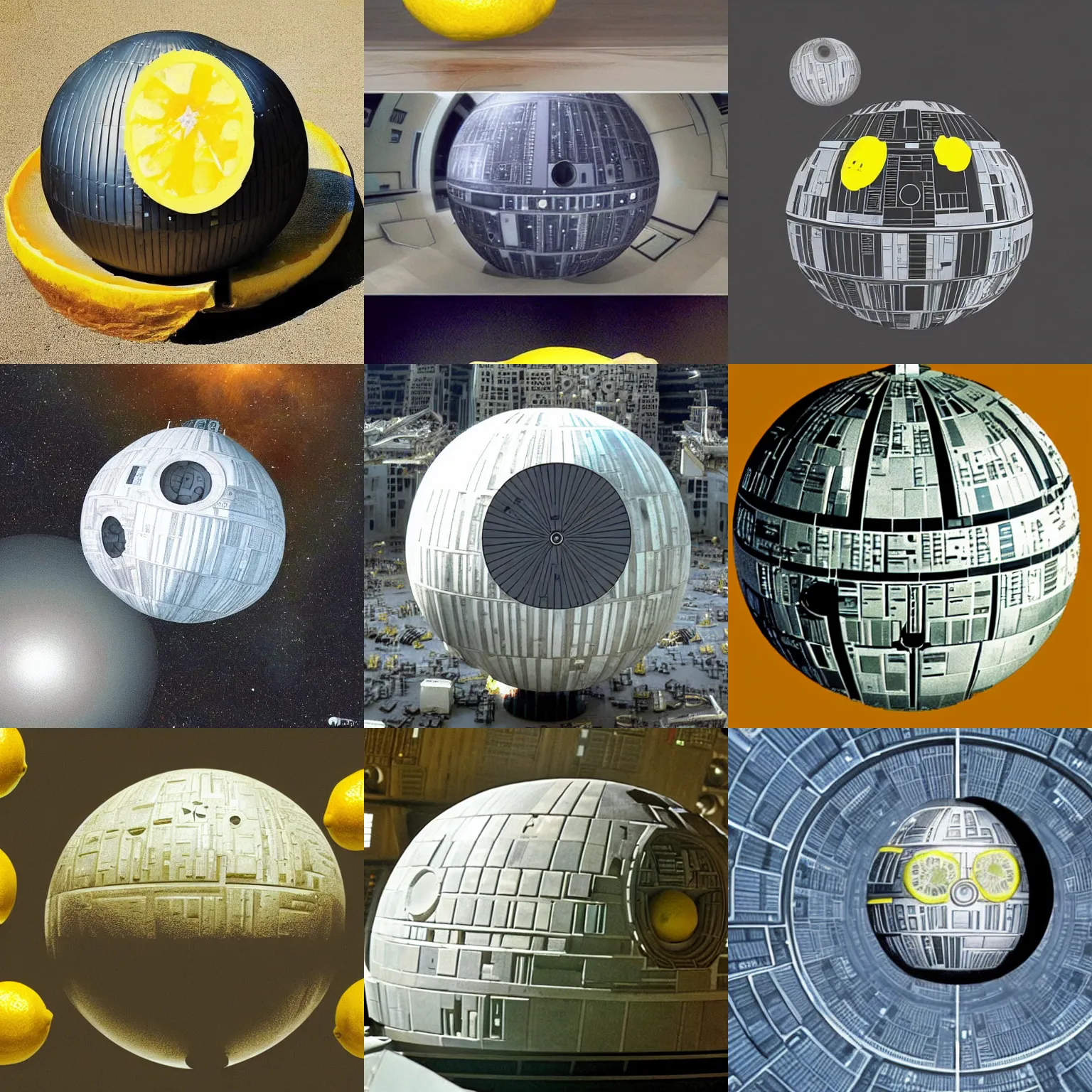 Prompt: the deathstar that looks like a lemon
