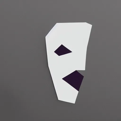 Prompt: a face made from layered paper, 2D, flat minimalistic, ambient light