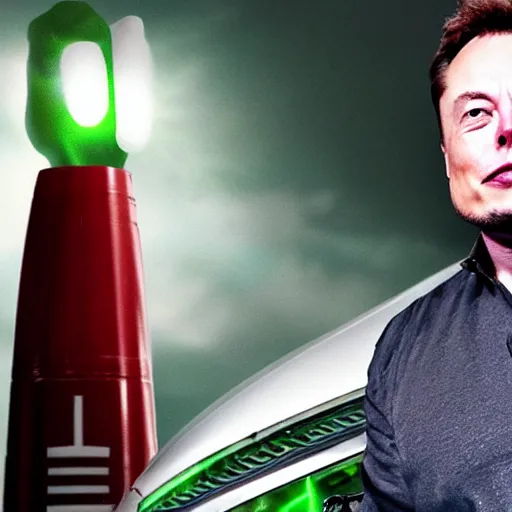 Image similar to elon musk as the incredible hulk