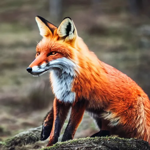 Image similar to a very large fox, 8 k, 8 5 mm f 1. 8