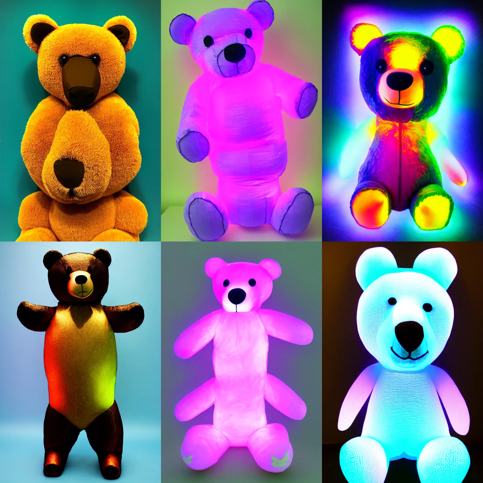 Prompt: uv unwrapped bear