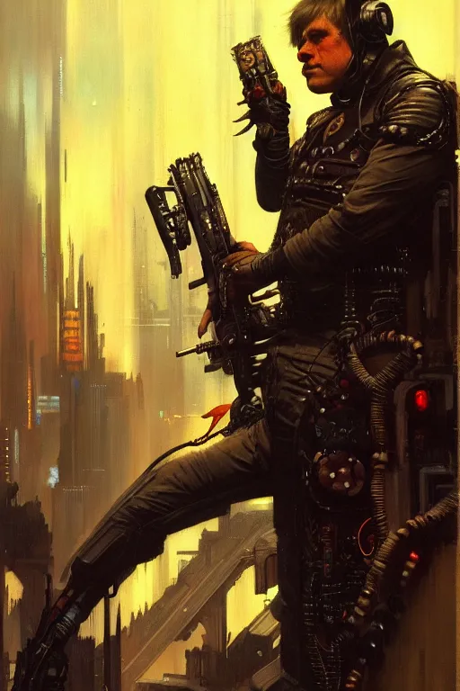 Image similar to cyberpunk, boris johnson, character design, painting by gaston bussiere, katsuya terada, frank frazetta, tom of finland, trending on artstation