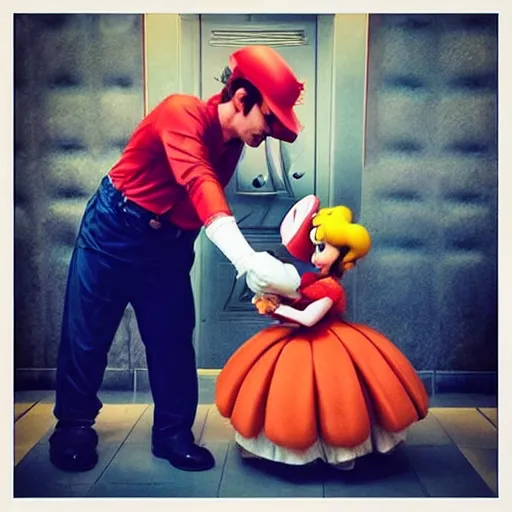 Prompt: “Mario saves peach, live action”