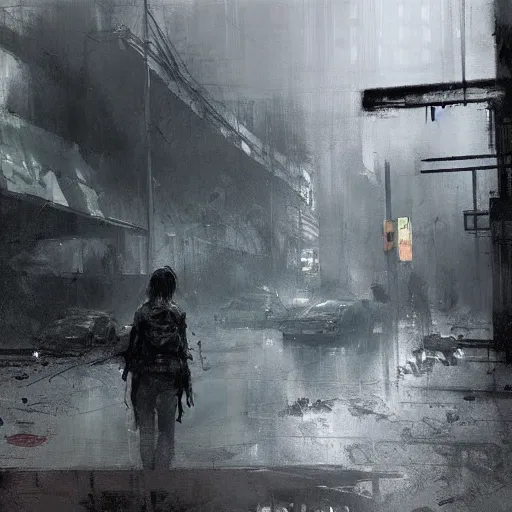 Prompt: the last of us zombie concept art by jeremy mann