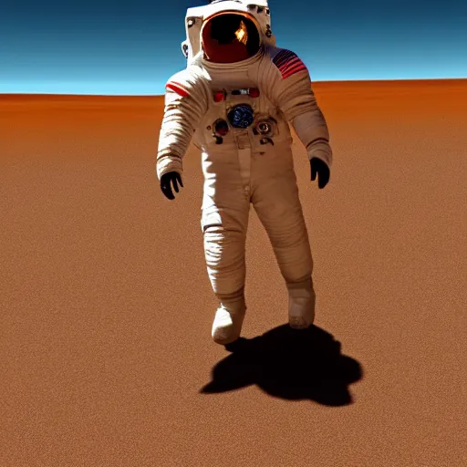 Image similar to an astronaut that’s on fire walking through a dystopian desert