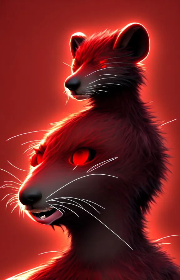 Image similar to furry - male - red - black - weasel - chaos theorist - fursona uhd ue 5 visual novel pc game expressions, photorealistic