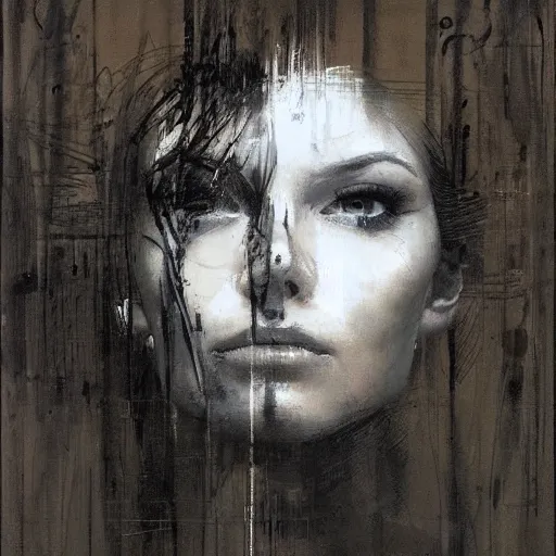 Image similar to portrait of a woman with two faces, artwork by guy denning and charlie bowater,