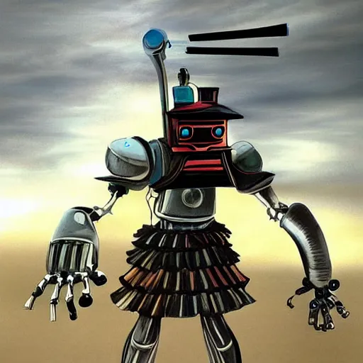 Prompt: 100 robot samurai pictures futuristic photorealism