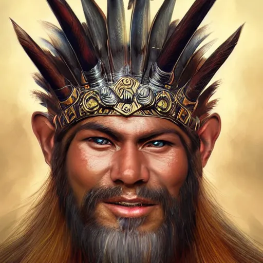 Prompt: digital painting of tupan, tupi guarani god of thunder, by filipe pagliuso and justin gerard, fantasy, highly detailed, realistic, intricate, portrait