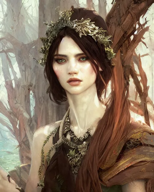 Image similar to a beautiful elf princess, oil painting, by Fernanda Suarez and and Edgar Maxence and greg rutkowski