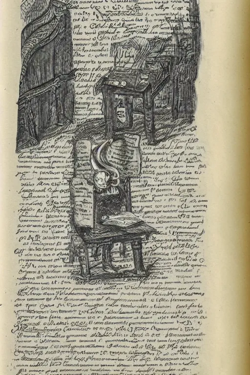 Image similar to disturbing handwritten pages from a grimoire