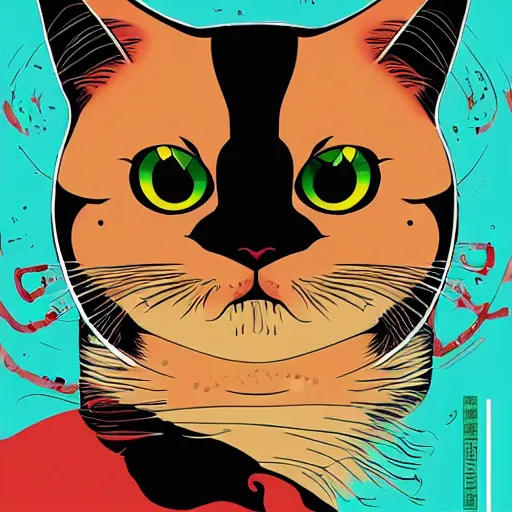 Image similar to delirium anime cat face portrait by petros afshar, tom whalen, laurie greasley, by greg rutkowski