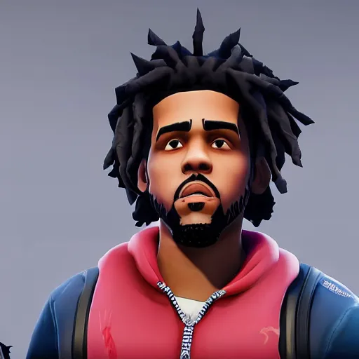 Prompt: J Cole in Fortnite very detailed, full body shot 8K quality super realistic