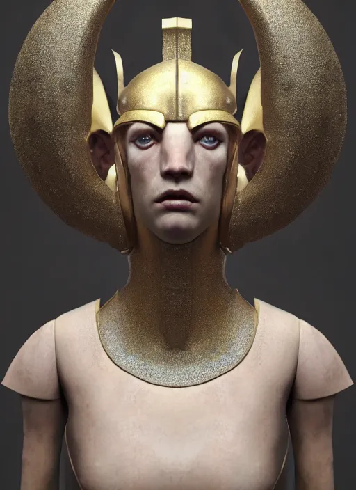 Prompt: hyperrealistic mixed media portrait of an humanoid ram creature wearing full plate armor, stunning 3d render inspired art by Michael Parkes + perfect facial symmetry + dim volumetric lighting, 8k octane beautifully detailed render, post-processing, extremely hyperdetailed, intricate, epic composition, grim yet sparkling atmosphere, cinematic lighting + masterpiece, trending on artstation