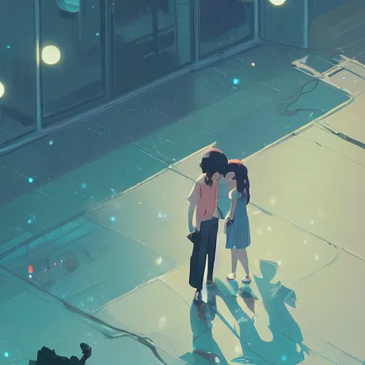 Prompt: i dreamt of love, highly detailed, intricate, artstation, digital painting, by makoto shinkai and thomas kindle and james gilleard