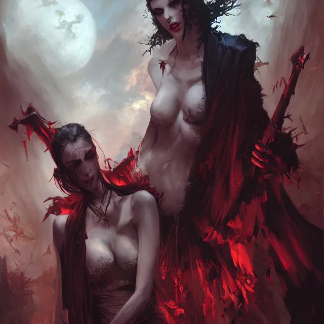 Image similar to vampire the masquerade bloodlines, by stanley artgerm lau, wlop, rossdraws, frank frazetta, andrei riabovitchev, marc simonetti