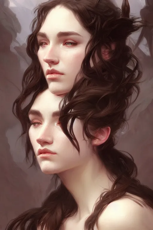 Image similar to face photography of edwin henry landseer, deep focus, d & d and mtg, fantasy, intricate, elegant, highly detailed, digital painting, artstation, concept art, matte, sharp focus, illustration, hearthstone, art by artgerm and greg rutkowski and alphonse mucha