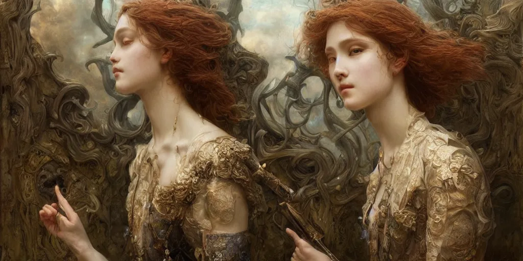 Image similar to masterpiece veracious pertinence salve Reginae, masterpiece by Edgar Maxence and Ross Tran and Michael Whelan artistic, intricate drawing, realistic fantasy, extremely detailed and beautiful aesthetic face, establishing shot, 8k resolution, dramatic lighting,