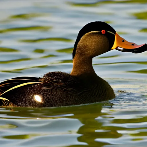 Image similar to a duck made of water