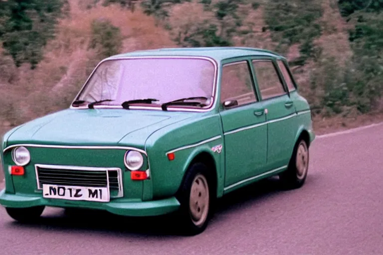 Image similar to vaz 2101 as sport car, movie still, speed, cinematic Eastman 5384 film