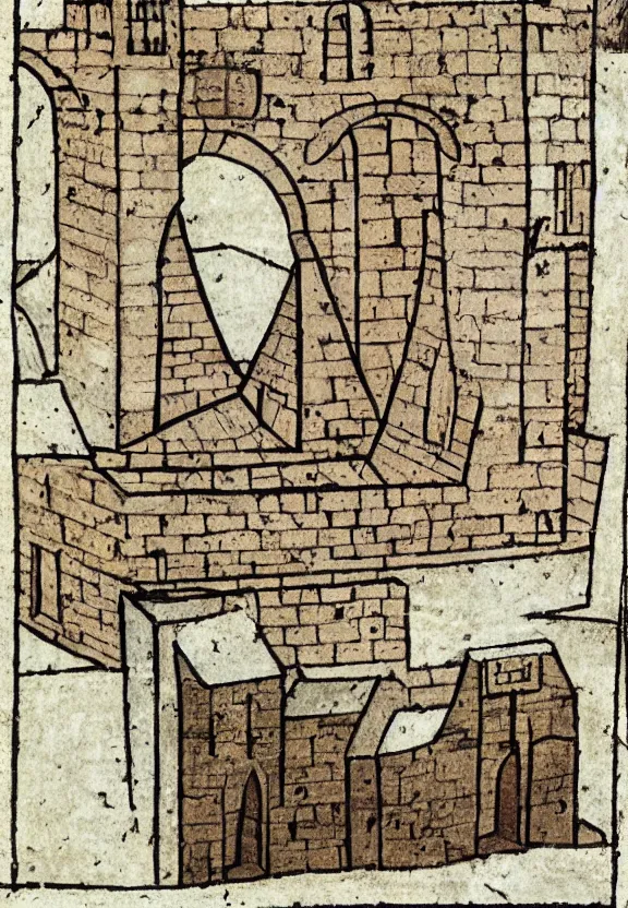 Image similar to Clear and detailed medieval illustration of a medieval jail