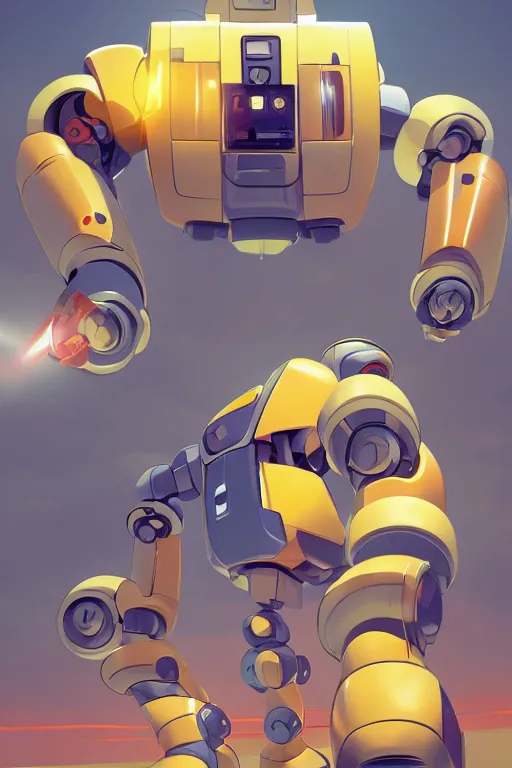 Image similar to metabots medabots medarotto medarot robot minimalist comics, behance hd by jesper ejsing, by rhads, makoto shinkai and lois van baarle, ilya kuvshinov, rossdraws global illumination ray tracing hdr radiating a glowing aura