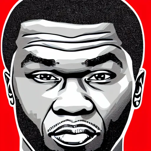 Image similar to vector art of 5 0 cent