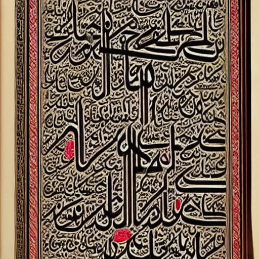 Prompt: beautiful Arabic calligraphy that reads Fiorella Puga, ornamental, detailed