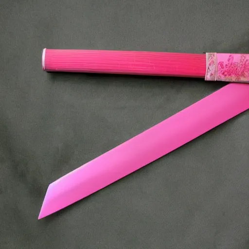 Prompt: pink katana