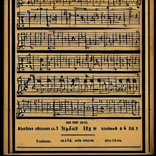 Prompt: sheet music