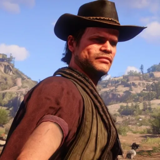 Image similar to Theo von in red dead redemption 2