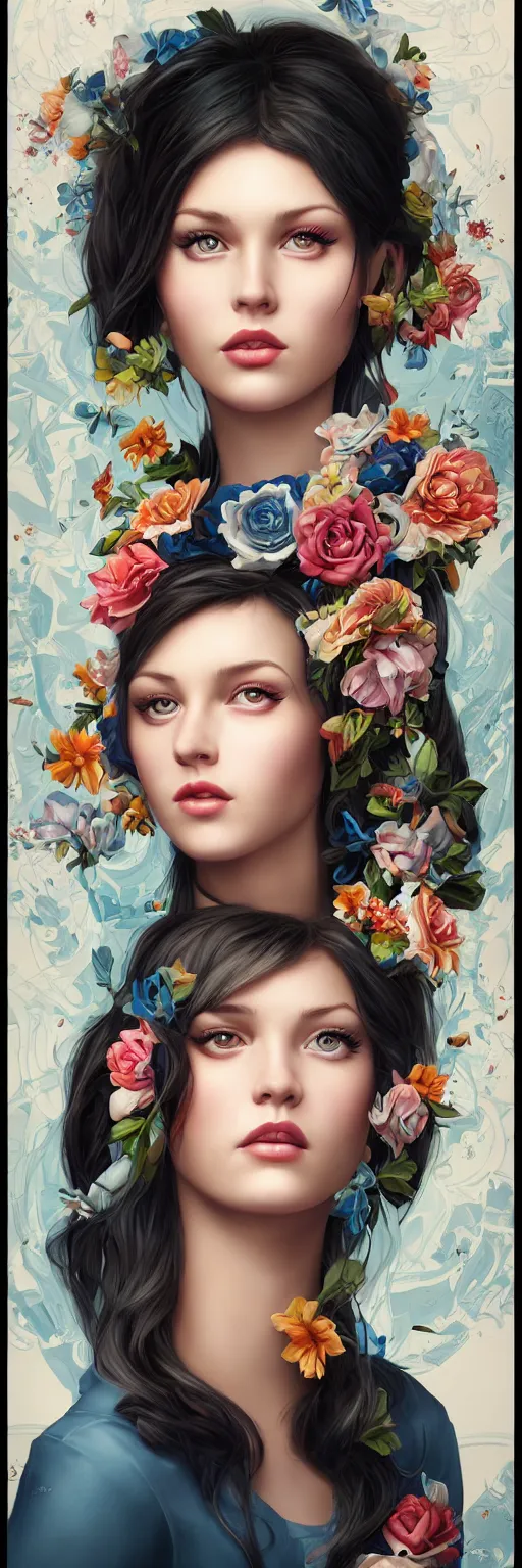 Image similar to sarah down finder portrait Pixar style by Tristan Eaton Stanley Artgerm and Tom Bagshaw.