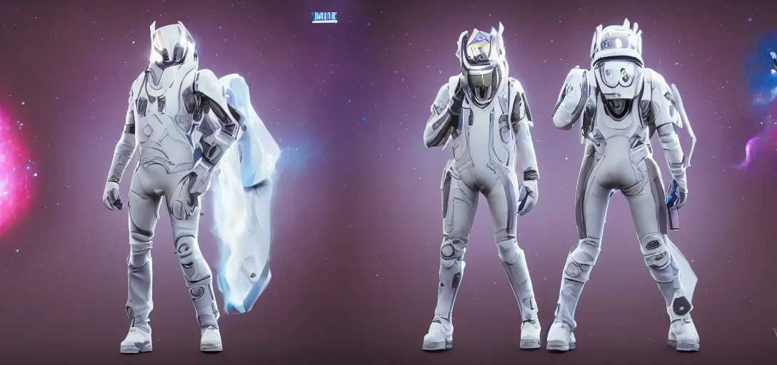 Prompt: character sheet concept art of a galaxy from fortnite wearing a white three - piece suit, realistic, hyperrealistic, photographic, costume, wlop, dan mumford, greg rutkowski, high detail, octane render, alexander mcqueen, james gurney, james jean, mucha, photo, 8 k, intricate