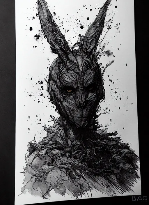 Image similar to portrait, Donnie Darko, watercolor, dramatic lighting, cinematic, establishing shot, extremely high detail, foto realistic, cinematic lighting, pen and ink, intricate line drawings, by Yoshitaka Amano, Ruan Jia, Kentaro Miura, Artgerm, post processed, concept art, artstation, matte painting, style by eddie mendoza, raphael lacoste, alex ross