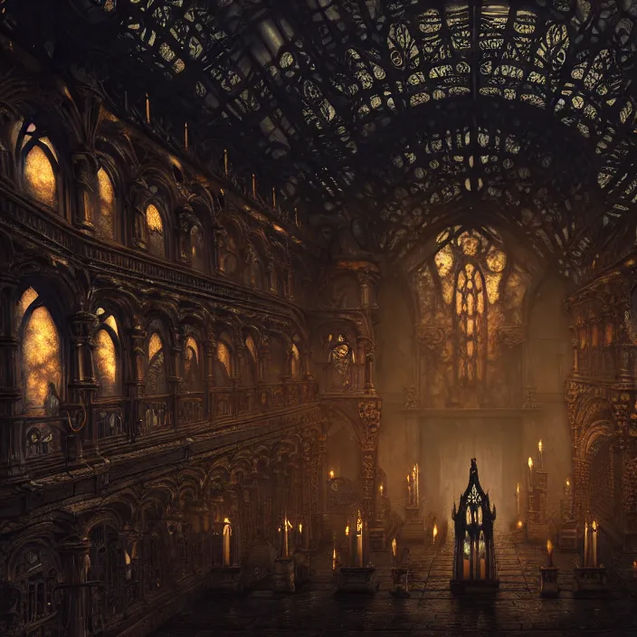 Image similar to steam necropolis, memento mori, gothic, neo - gothic, art nouveau, hyperdetailed copper patina medieval icon, stefan morrell, philippe druillet, ralph mcquarrie, concept art, steampunk, unreal engine, detailed intricate environment, octane render, moody atmospherics, volumetric lighting, ultrasharp, ominous, otherworldly