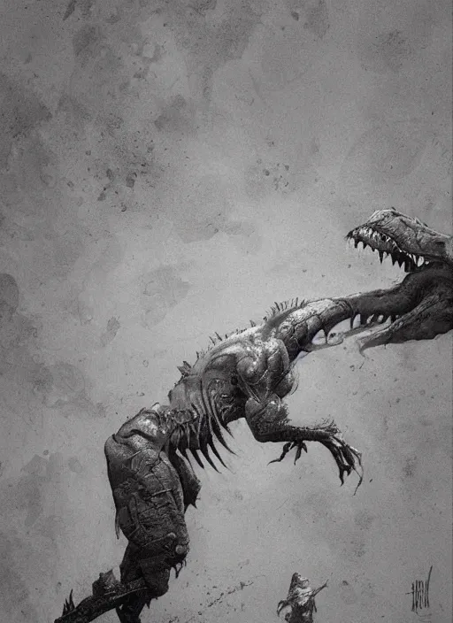 Prompt: trex, intricate, elegant, highly detailed, john park, frazetta, sparth, ruan jia, jeffrey catherine jones