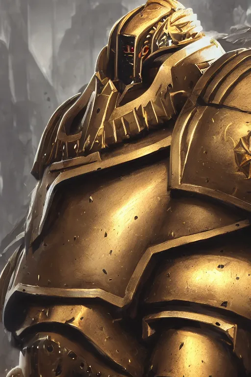 Image similar to armor portrait heros warhammer 4 0 k horus heresy fanart - the primarchs emperor by johannes helgeson animated with vfx concept artist & illustrator global illumination ray tracing hdr fanart arstation zbrush central hardmesh 8 k octane renderer comics stylized