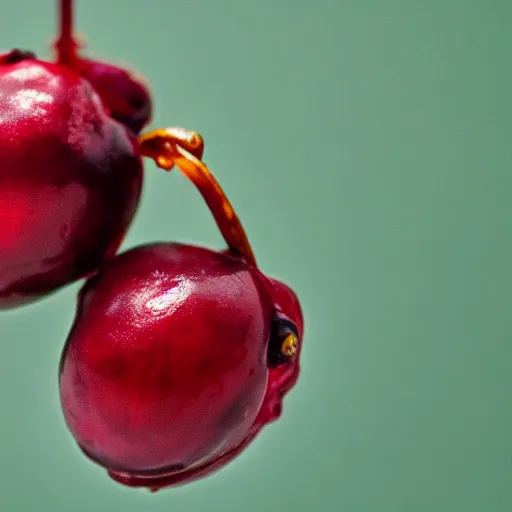 Prompt: a juicy cranberry, high - key lighting