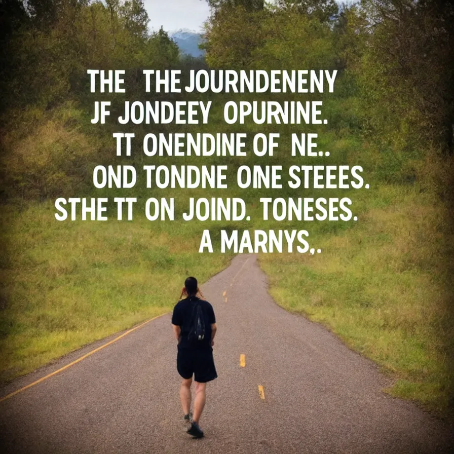 Image similar to the journey of a thousand miles begins with one step.