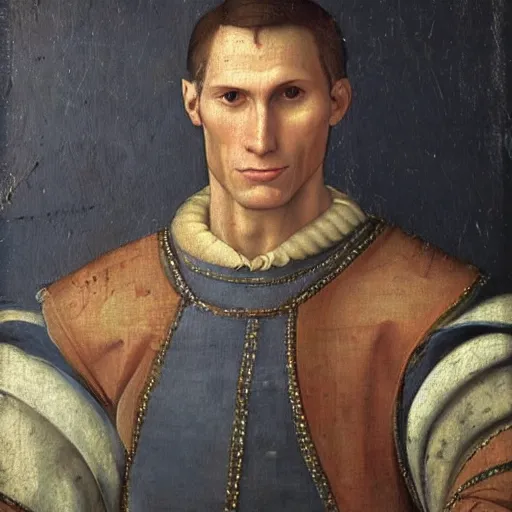 Image similar to A 14th century italian renaissance oil painting of Jerma985, portrait of Jerma985, grainy, realistic, very realistic, hyperrealistic, highly detailed, very detailed, extremely detailed, very neat, very epic, very cool, detailed, trending on artstation