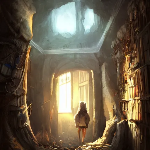 Prompt: the closet to narnia, dynamic lighting, fantasy concept art, trending on art station, stunning visuals, creative, cinematic, ultra detailed