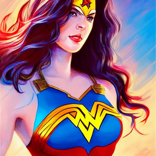 Image similar to wonderwoman paint by RossDraws