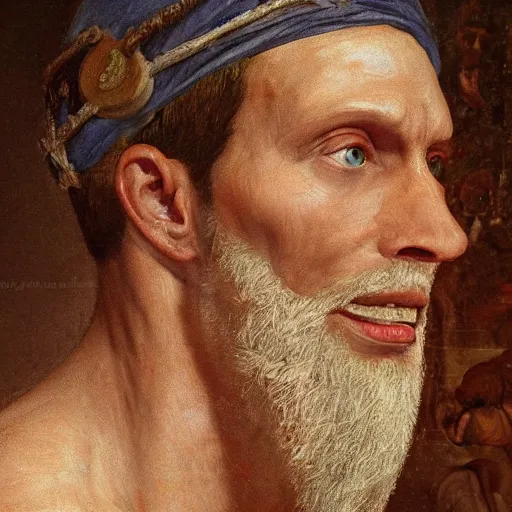 Image similar to Jerma985 in Ancient Rome, detailed, highly detailed, heroic, epic, complex, very detailed, realistic, HD quality, 8k resolution, body and headshot, Oil Painting, Italian Renaissance Painting of Jerma985, Italian Renaissance Painting Style, Renaissance Painting Style, Painting, Trending on Artstation