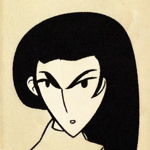 Prompt: Female Portrait, by Osamu Tezuka.