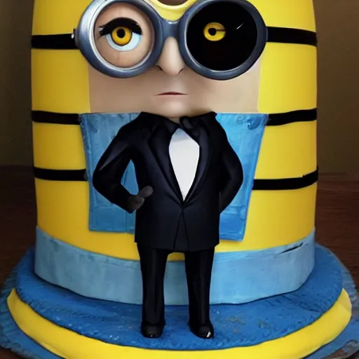 Image similar to Miles Davis as Gru from Minions