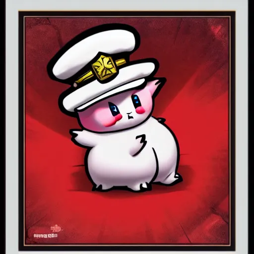 Prompt: jigglypuff as a soviet admiral ; official portrait
